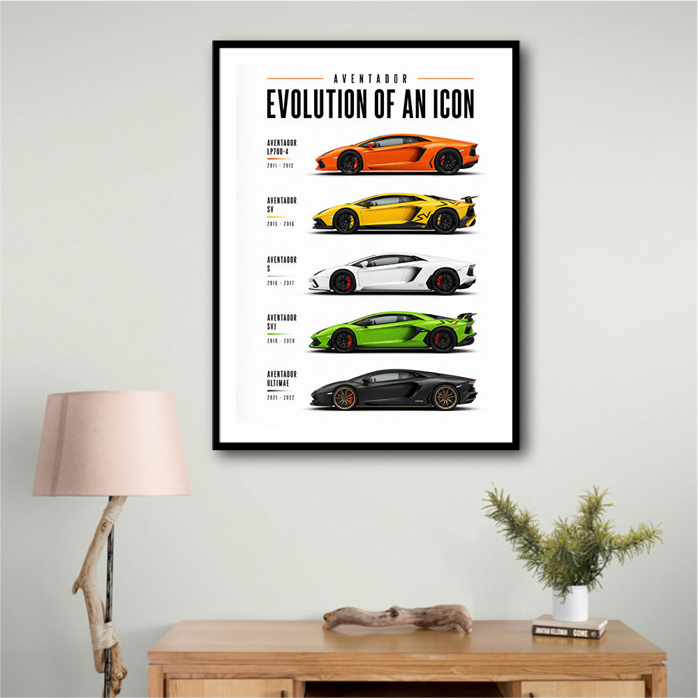 Aventador Evolution Supercar Series Art Print