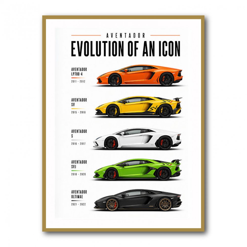 Aventador Evolution Supercar Series Art Print
