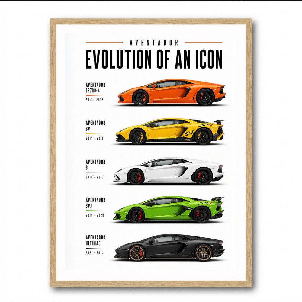 Aventador Evolution Supercar Series Art Print