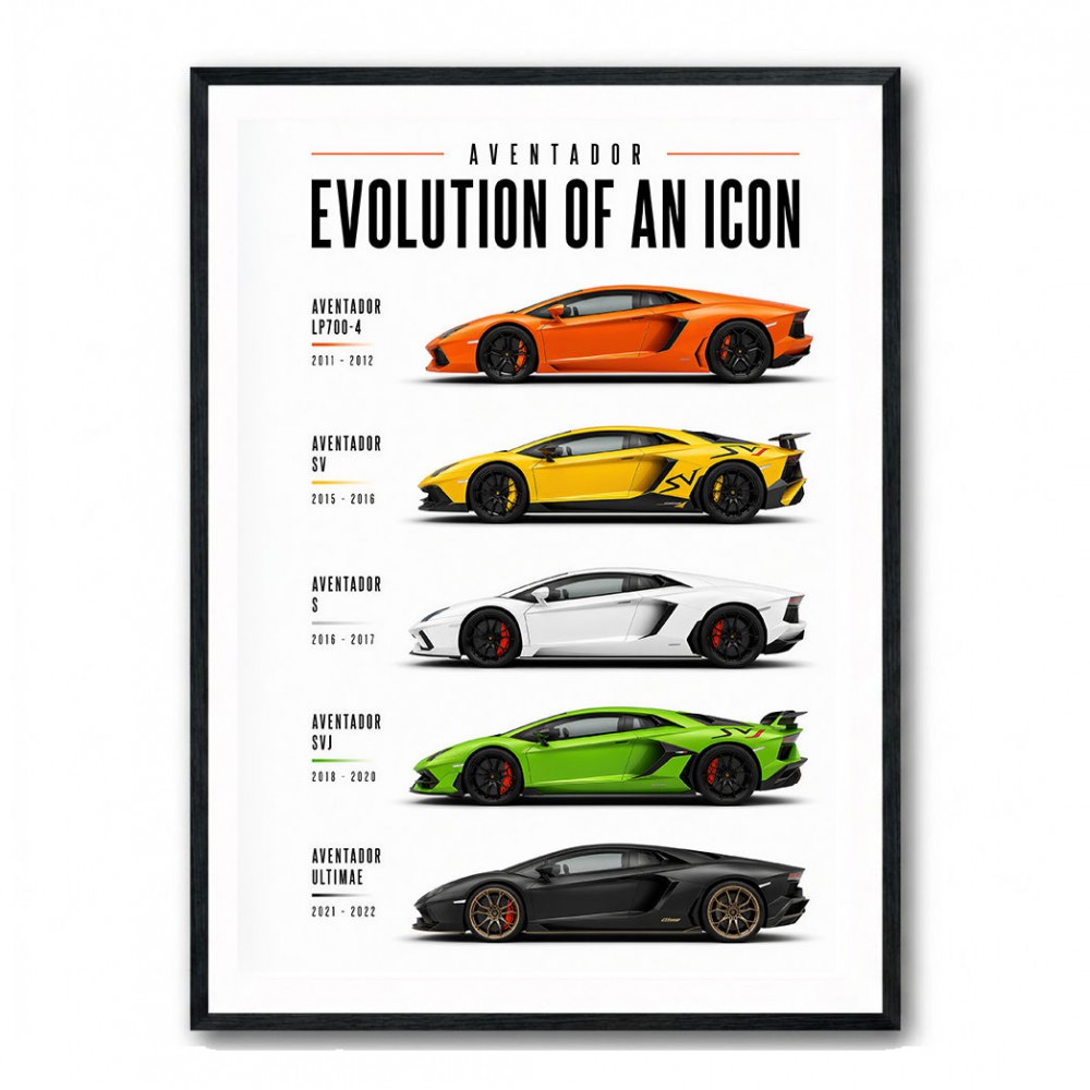 Aventador Evolution Supercar Series Art Print