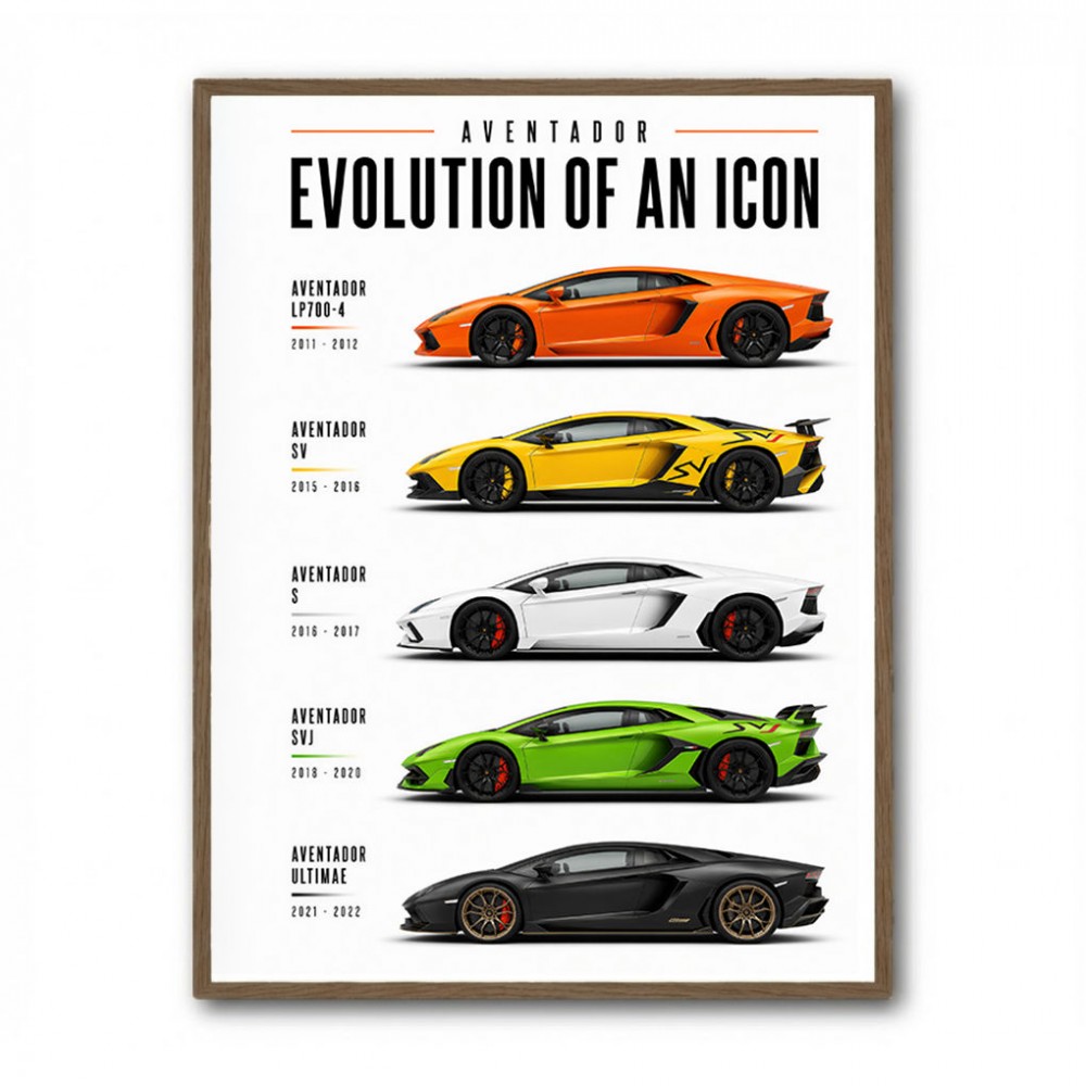 Aventador Evolution Supercar Series Art Print