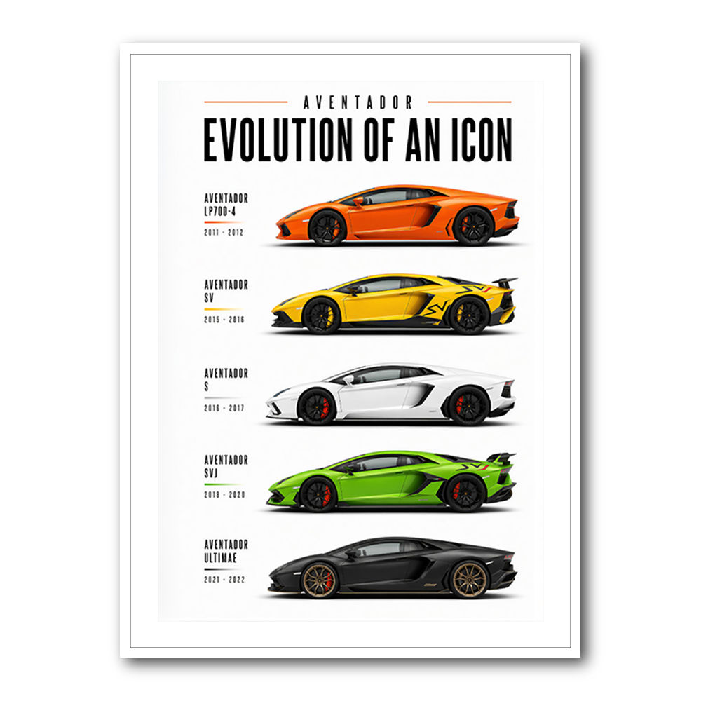 Aventador Evolution Supercar Series Art Print