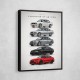 BMW M3 Evolution Timeline Wall Art