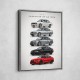 BMW M3 Evolution Timeline Wall Art