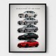 BMW M3 Evolution Timeline Wall Art
