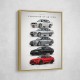 BMW M3 Evolution Timeline Wall Art