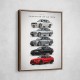 BMW M3 Evolution Timeline Wall Art
