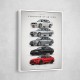 BMW M3 Evolution Timeline Wall Art