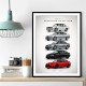 BMW M3 Evolution Timeline Wall Art
