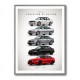 BMW M3 Evolution Timeline Wall Art