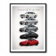 BMW M3 Evolution Timeline Wall Art