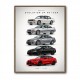 BMW M3 Evolution Timeline Wall Art