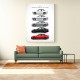 BMW M3 Evolution White Black Red Art Print