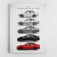 BMW M3 Evolution White Black Red Art Print