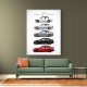 BMW M3 Evolution White Black Red Art Print