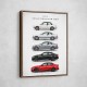BMW M3 Evolution White Black Red Art Print