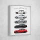 BMW M3 Evolution White Black Red Art Print