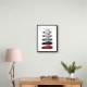 BMW M3 Evolution White Black Red Art Print
