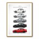 BMW M3 Evolution White Black Red Art Print
