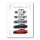 BMW M3 Evolution White Black Red Art Print