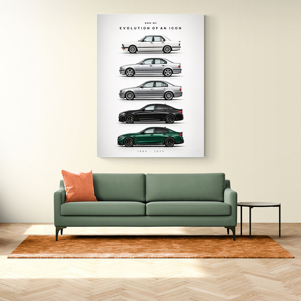 BMW M5 Evolution Generations Wall Art
