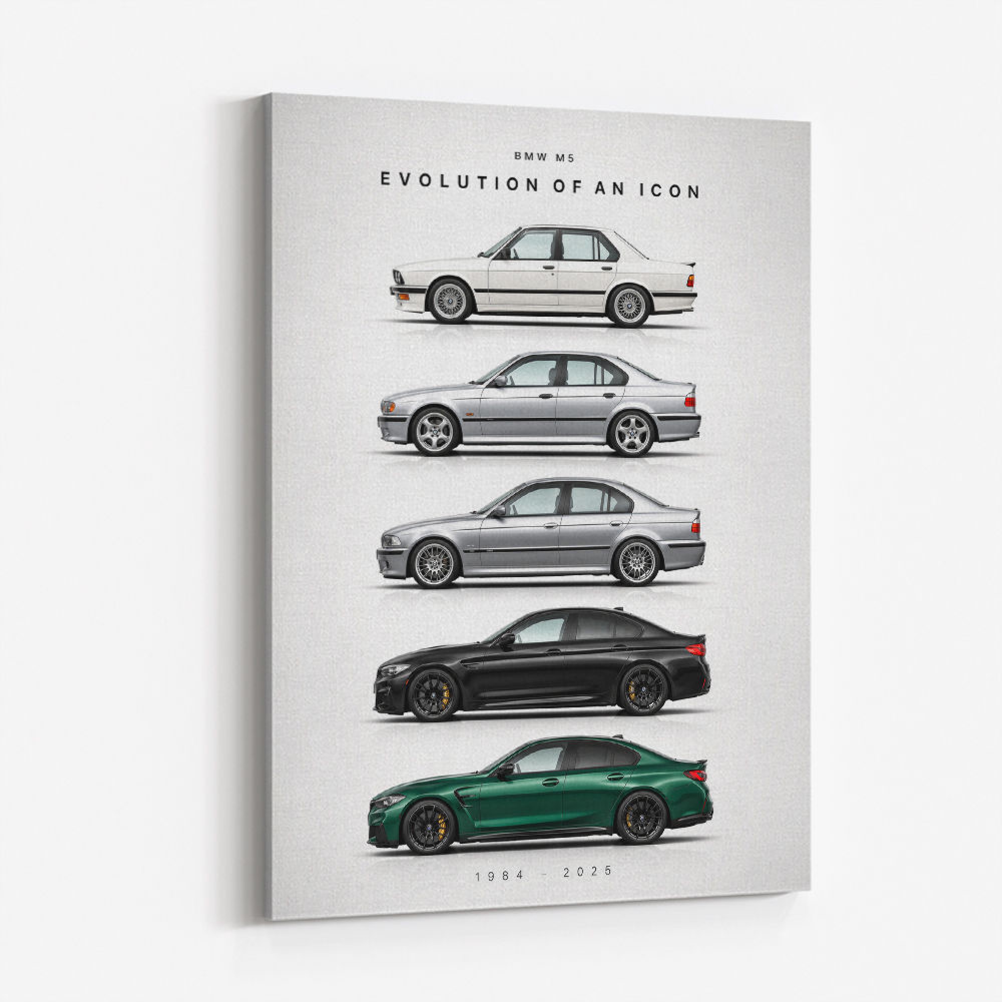 BMW M5 Evolution Generations Wall Art | BMW M Car Print UAE