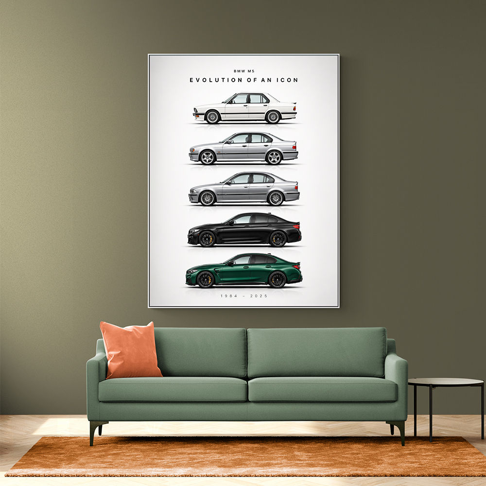 BMW M5 Evolution Generations Wall Art