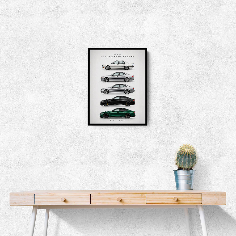 BMW M5 Evolution Generations Wall Art