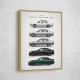 BMW M5 Evolution Generations Wall Art