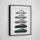 BMW M5 Evolution Generations Wall Art