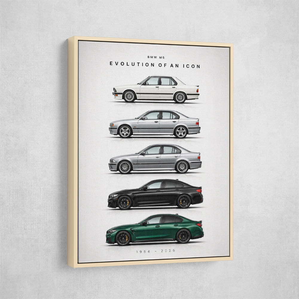 BMW M5 Evolution Generations Wall Art
