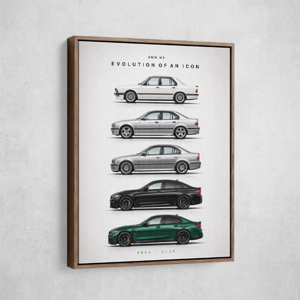 BMW M5 Evolution Generations Wall Art