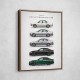BMW M5 Evolution Generations Wall Art