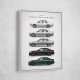 BMW M5 Evolution Generations Wall Art