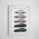 BMW M5 Evolution Generations Wall Art