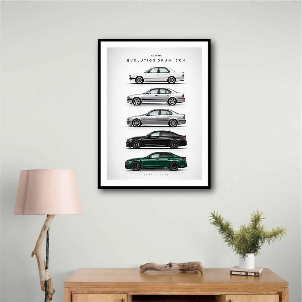 BMW M5 Evolution Generations Wall Art