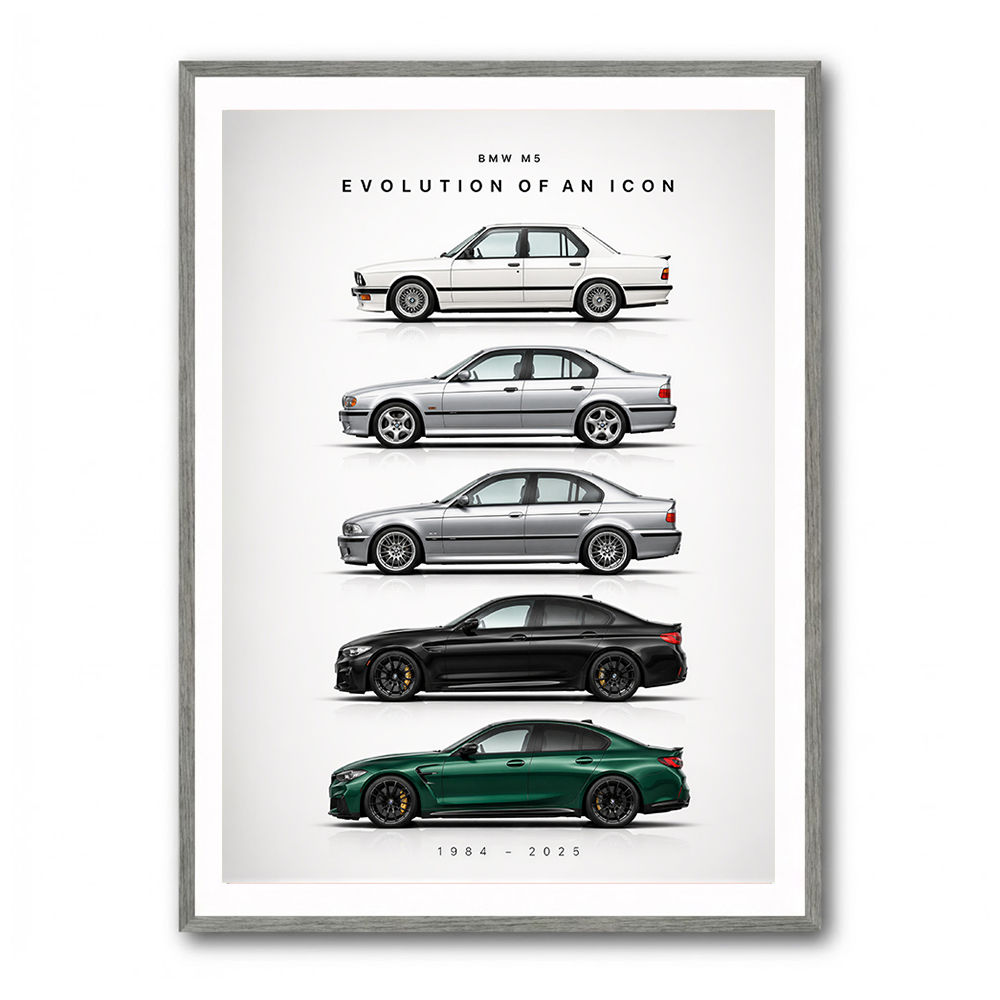 BMW M5 Evolution Generations Wall Art