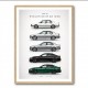 BMW M5 Evolution Generations Wall Art