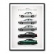BMW M5 Evolution Generations Wall Art
