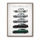 BMW M5 Evolution Generations Wall Art