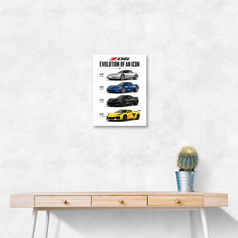 Corvette C8 Lineup The Future Of American Performance Art Print