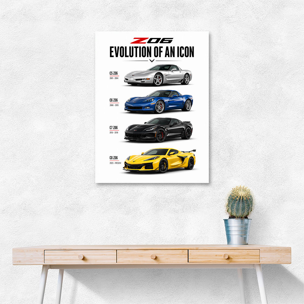 Corvette C8 Lineup The Future Of American Performance Art Print