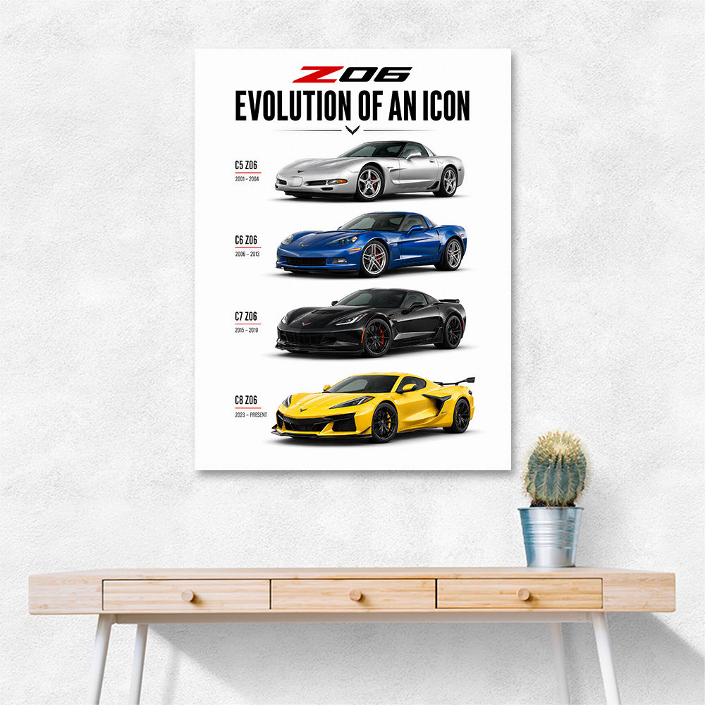 Corvette C8 Lineup The Future Of American Performance Art Print