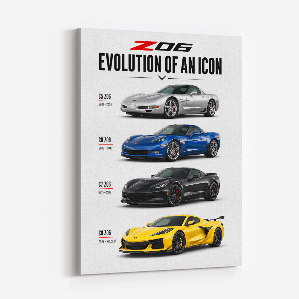 Corvette C8 Lineup The Future Of American Performance Art Print