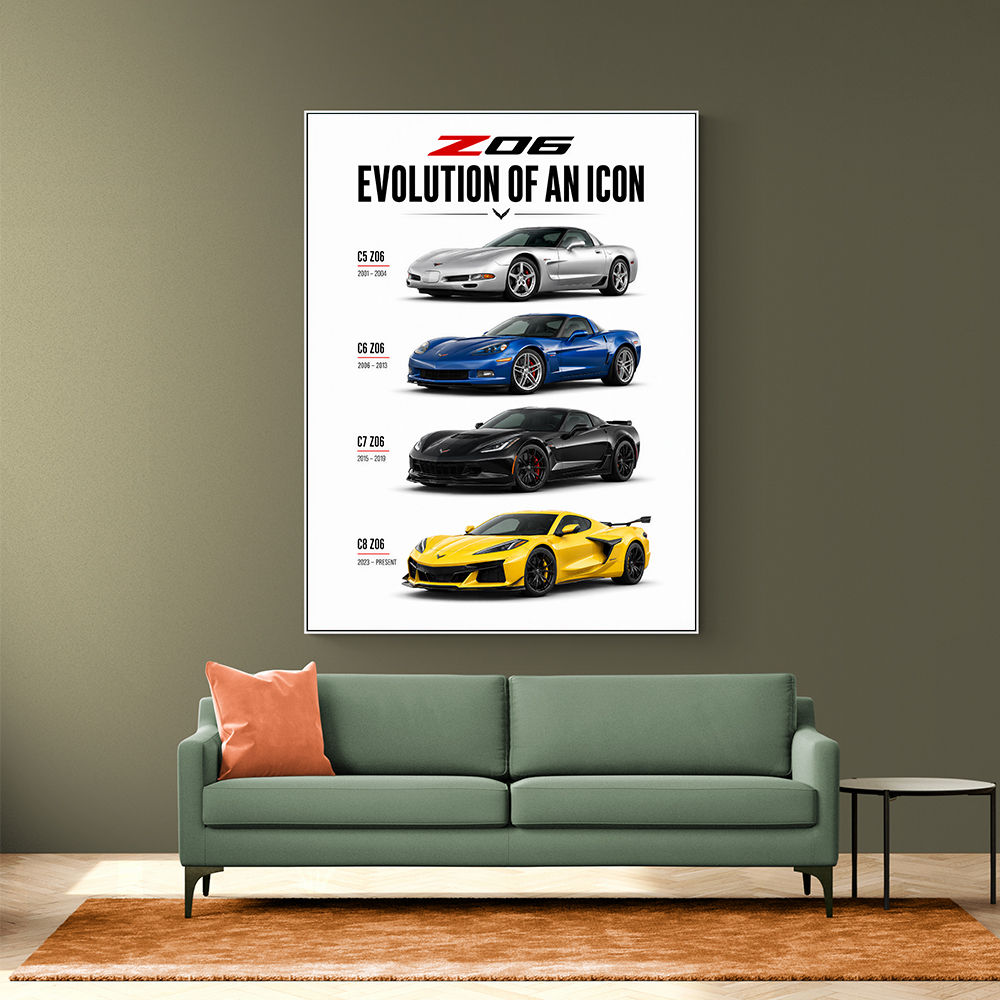 Corvette C8 Lineup The Future Of American Performance Art Print