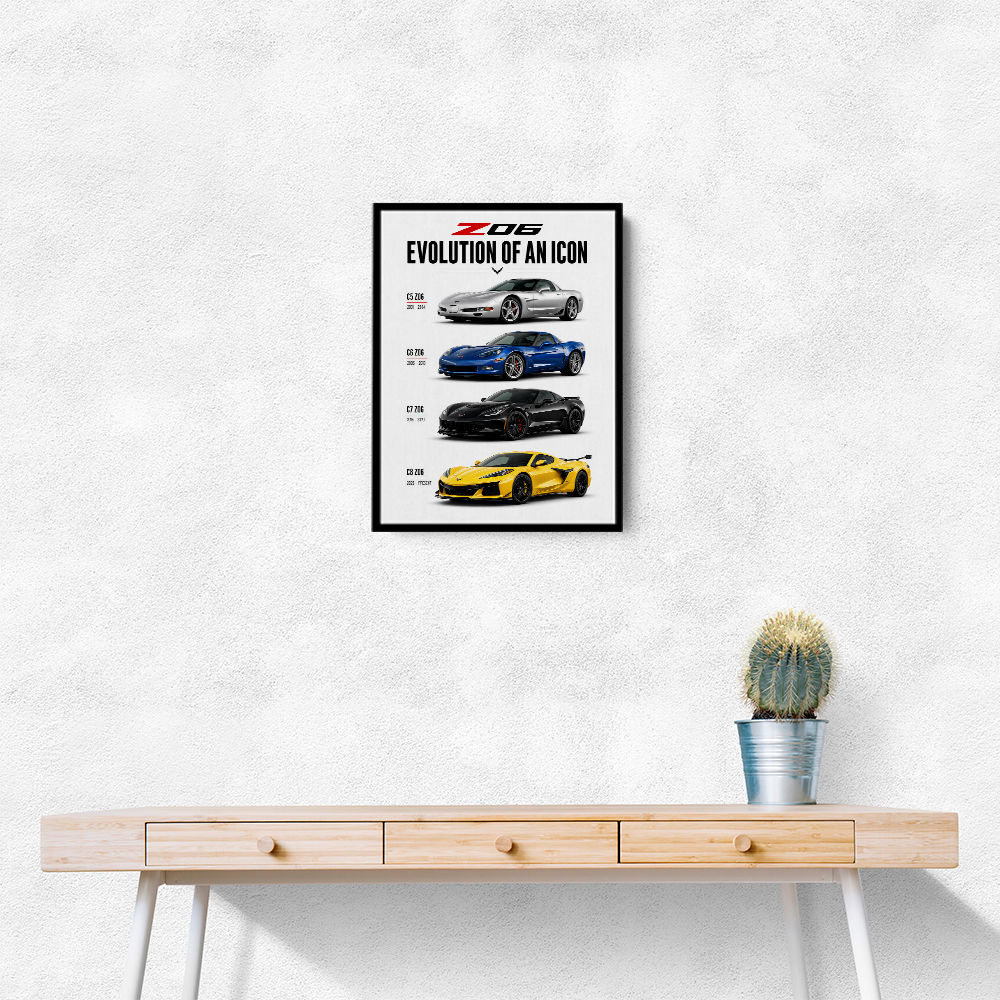 Corvette C8 Lineup The Future Of American Performance Art Print
