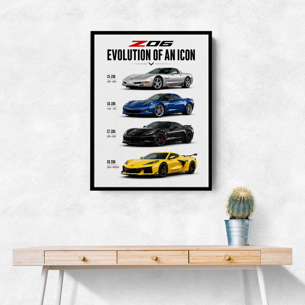 Corvette C8 Lineup The Future Of American Performance Art Print
