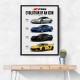 Corvette C8 Lineup The Future Of American Performance Art Print