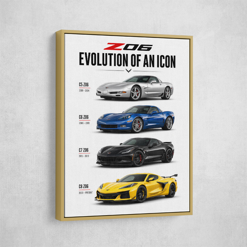 Corvette C8 Lineup The Future Of American Performance Art Print