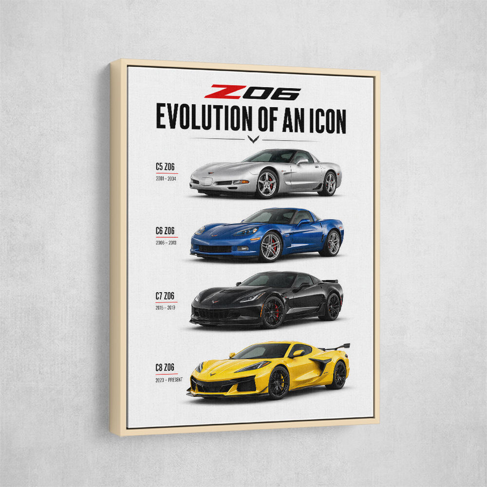 Corvette C8 Lineup The Future Of American Performance Art Print